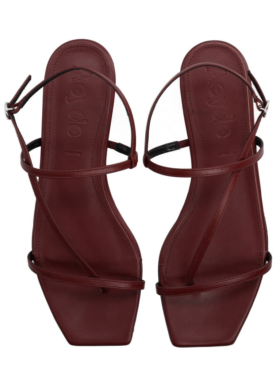 Aeyde Women's Leather Thong Sandal Red