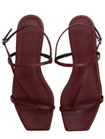 Aeyde Women's Leather Thong Sandal Red