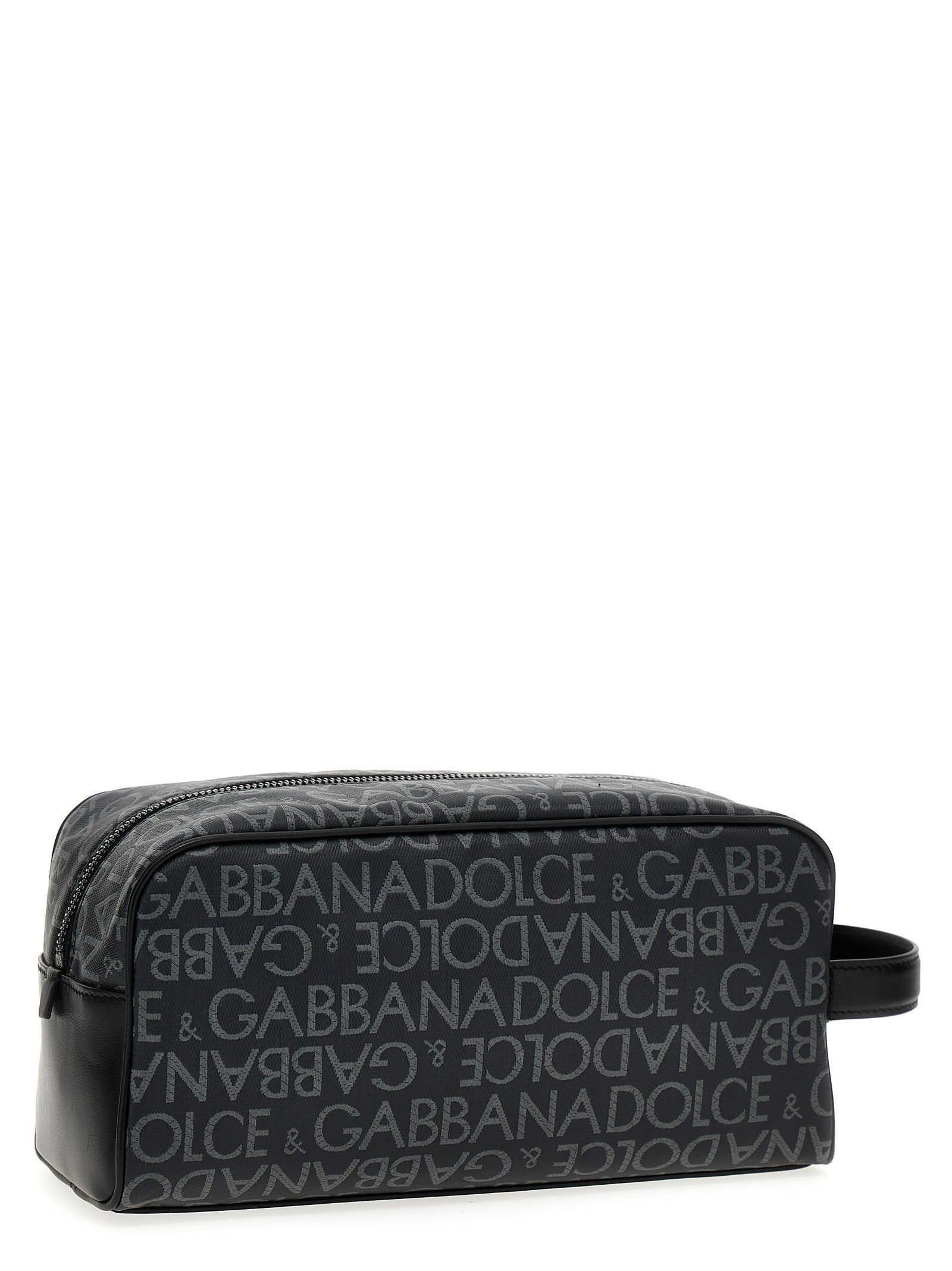 Dolce &amp; Gabbana Leather Toiletry Bag Black