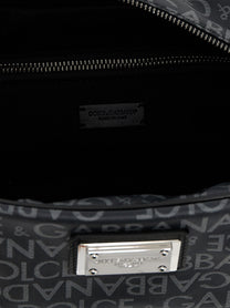 Dolce &amp; Gabbana Leather Toiletry Bag Black