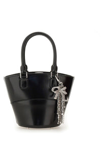 self-portrait Women's Leather Tote Bag Black