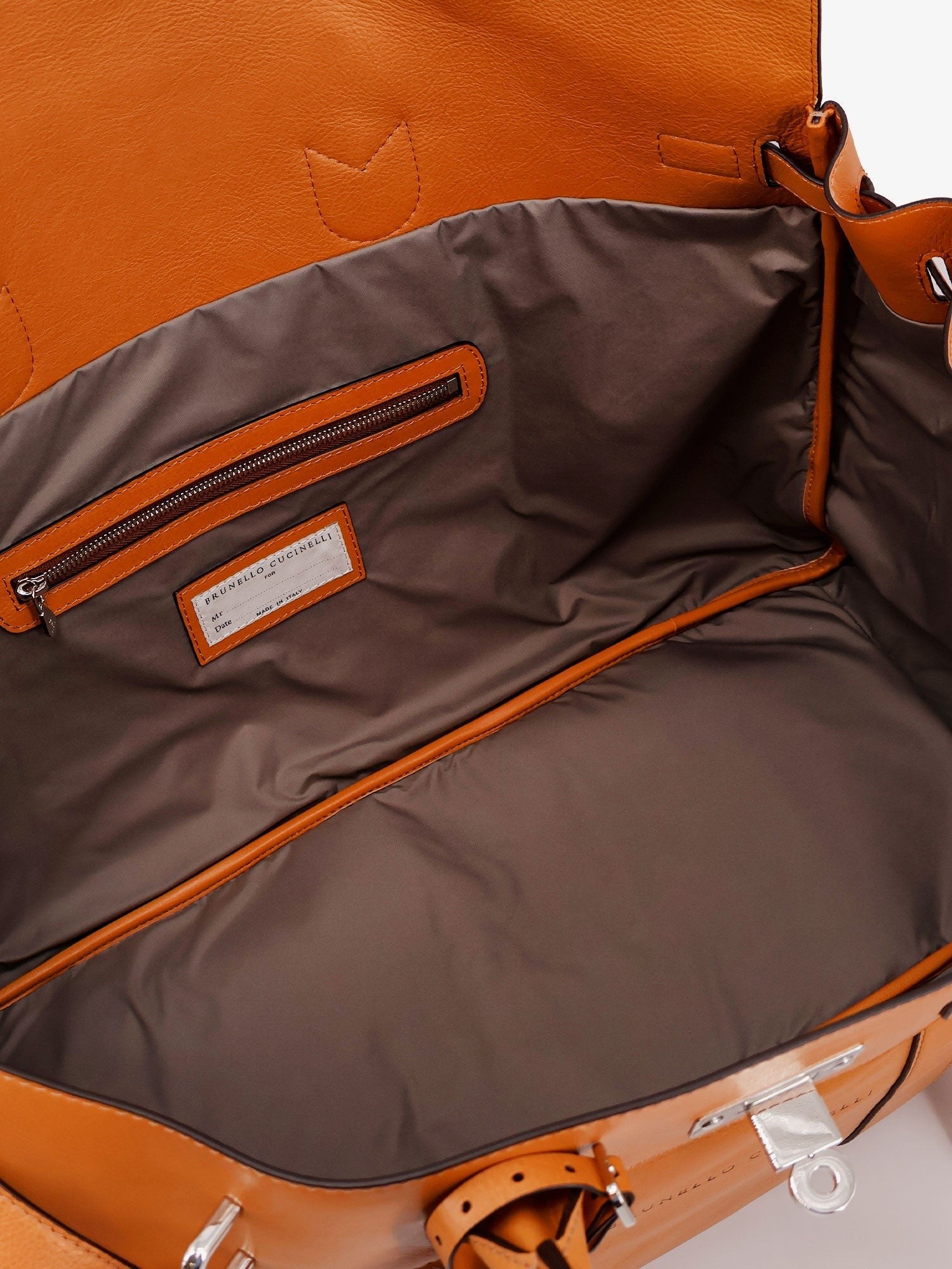 Brunello Cucinelli Men's Leather Travel Bag White