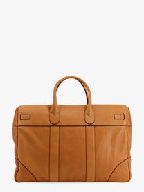 Brunello Cucinelli Men's Leather Travel Bag White, view 2