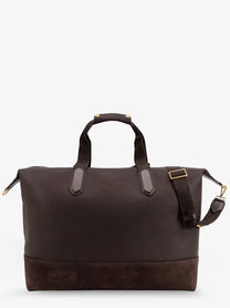 Tom Ford Men's Leather Travel Bag Brown