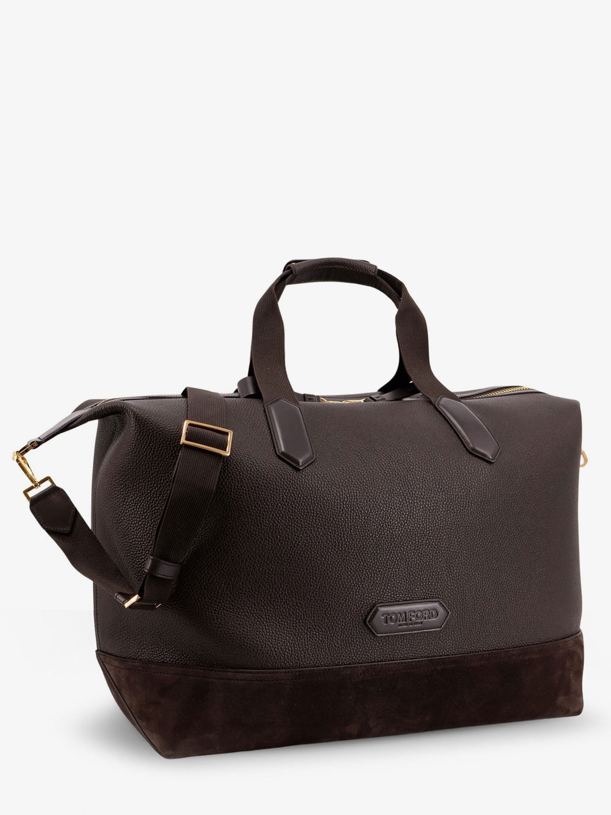 Tom Ford Men's Leather Travel Bag Brown, view 4