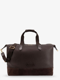 Tom Ford Men's Leather Travel Bag Brown