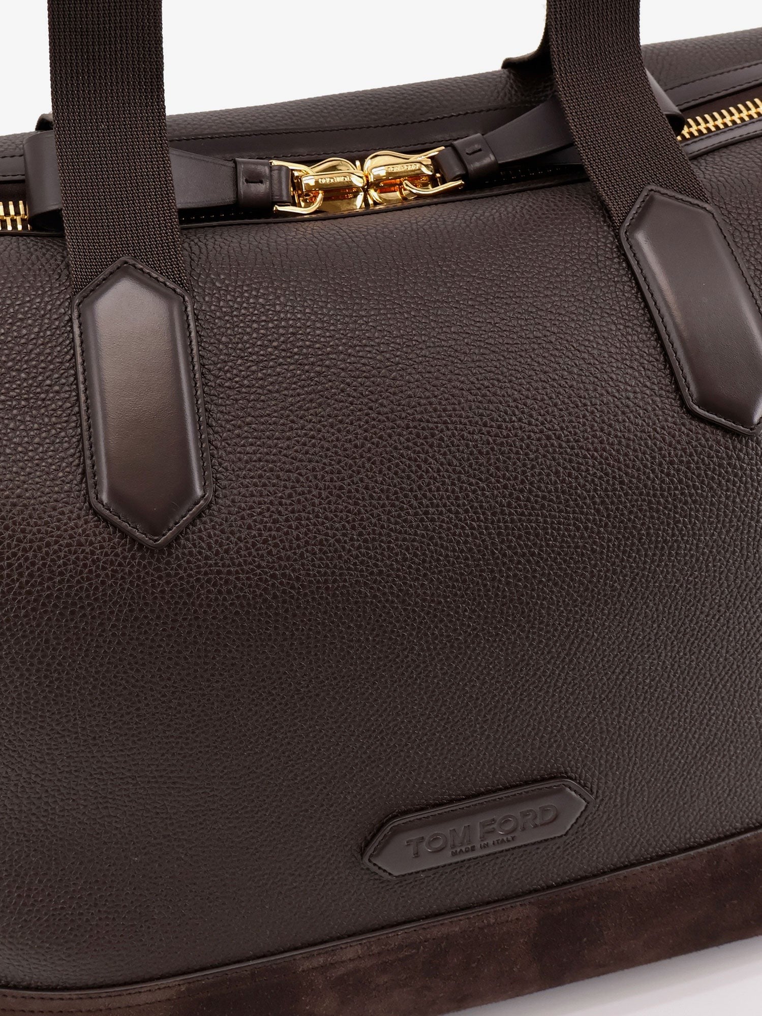 Tom Ford Men's Leather Travel Bag Brown