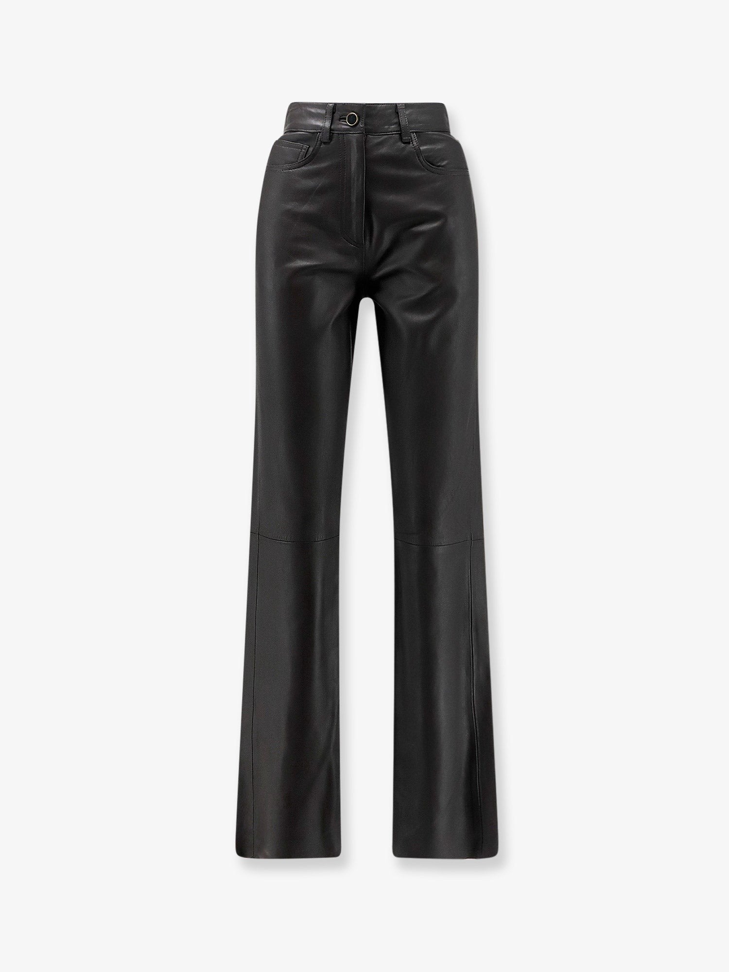 Alysi Women's Leather Trousers Brown