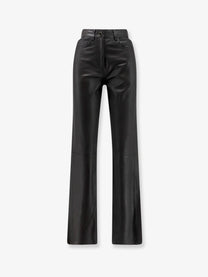 Alysi Women's Leather Trousers Brown