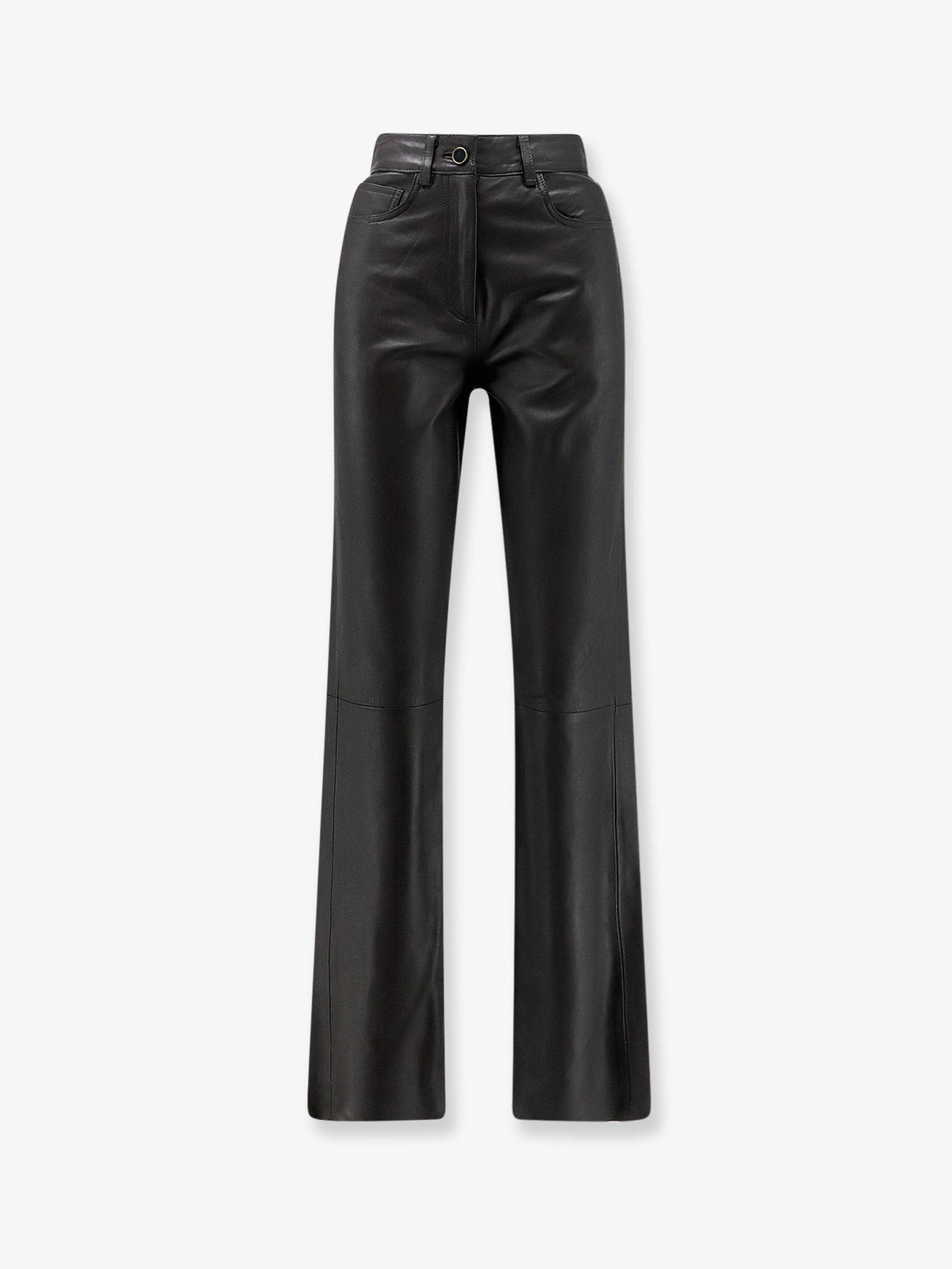 Alysi Women's Leather Trousers Brown
