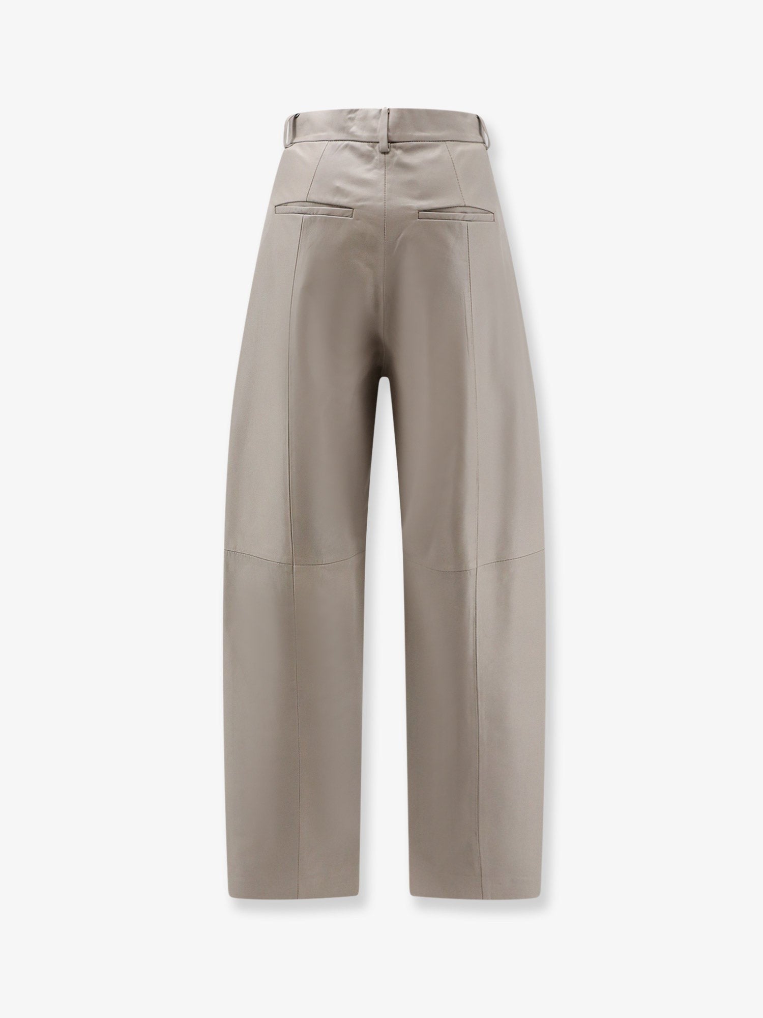 Alysi Women's Leather Trousers Grey