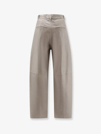 Alysi Women's Leather Trousers Grey