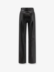 Alysi Women's Leather Trousers Brown