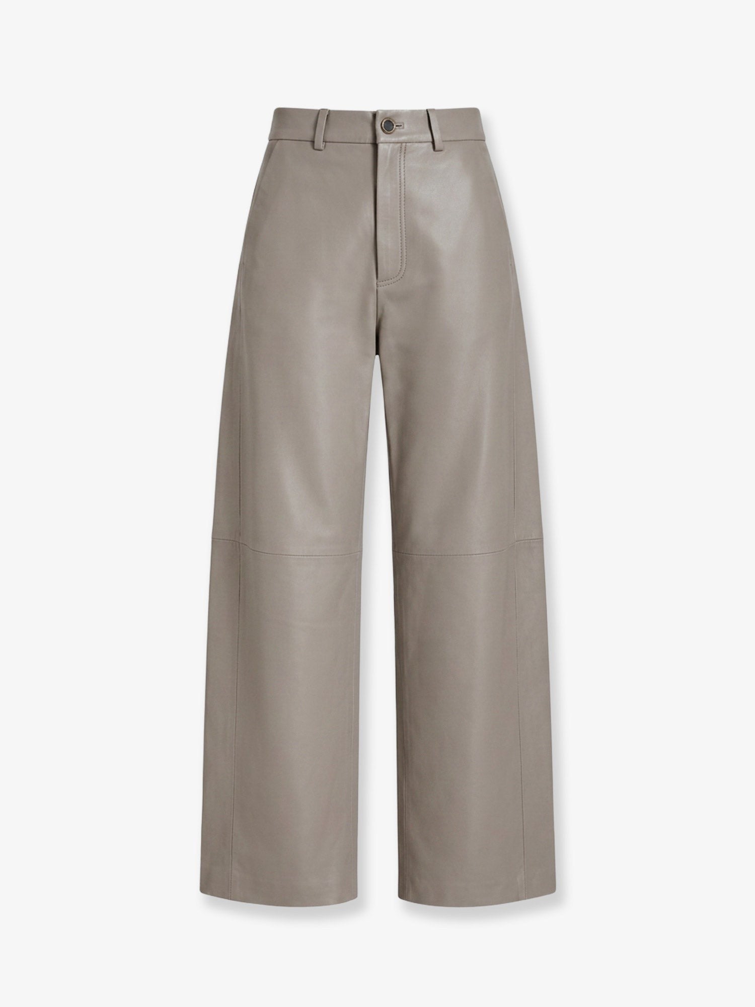 Alysi Women's Leather Trousers Grey
