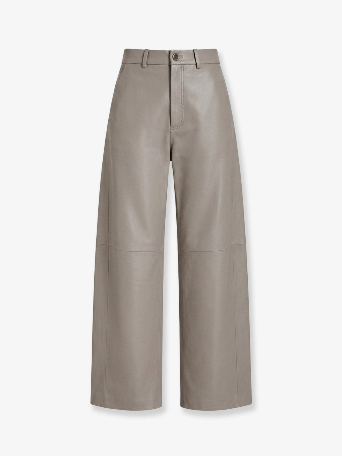 Alysi Women's Leather Trousers Grey