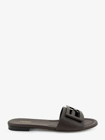 Fendi Women's Leather Tube Sandals Black