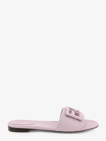 Fendi Women's Leather Tube Sandals ANEMONE