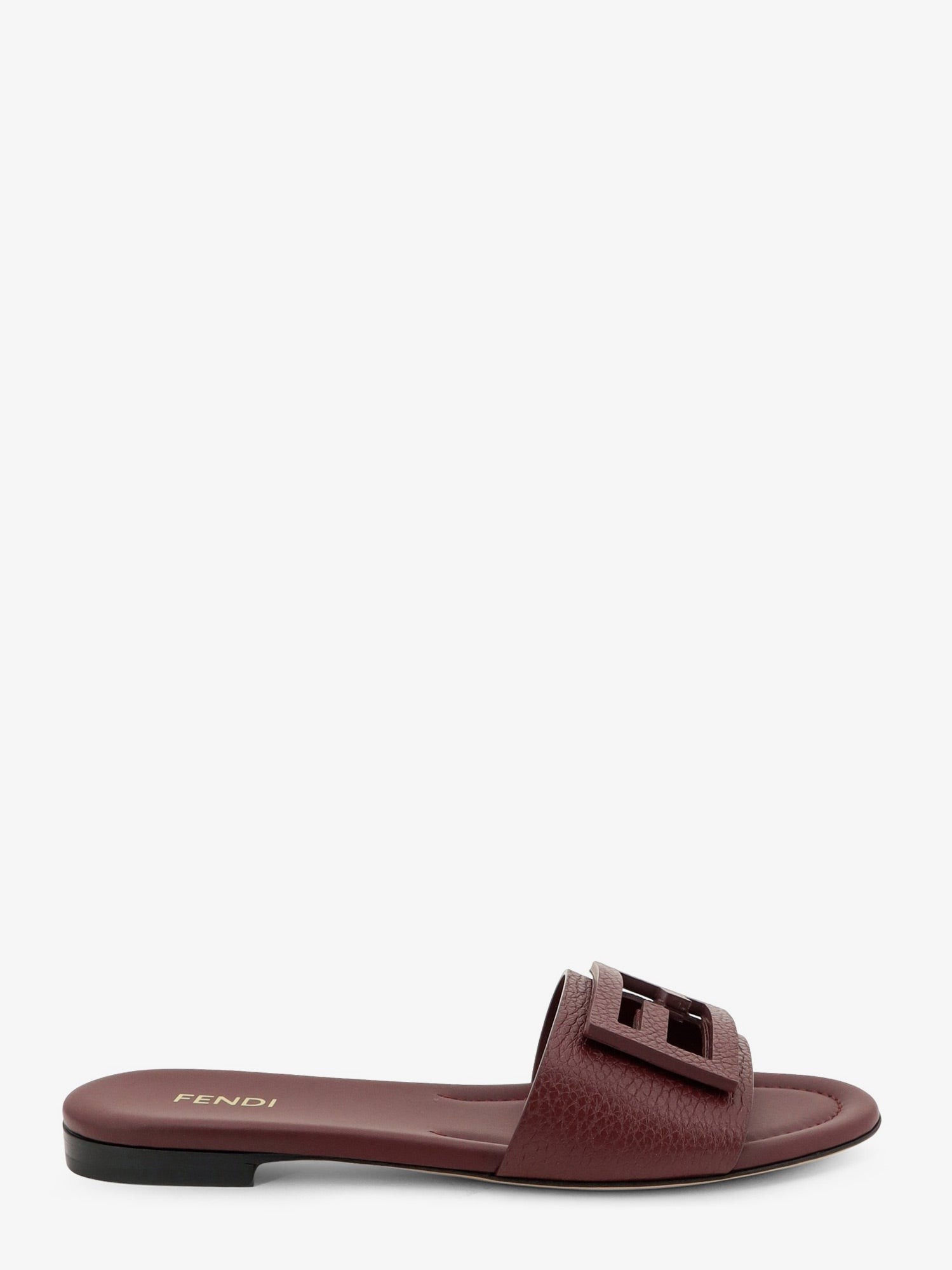 Fendi Women's Leather Tube Sandals Red