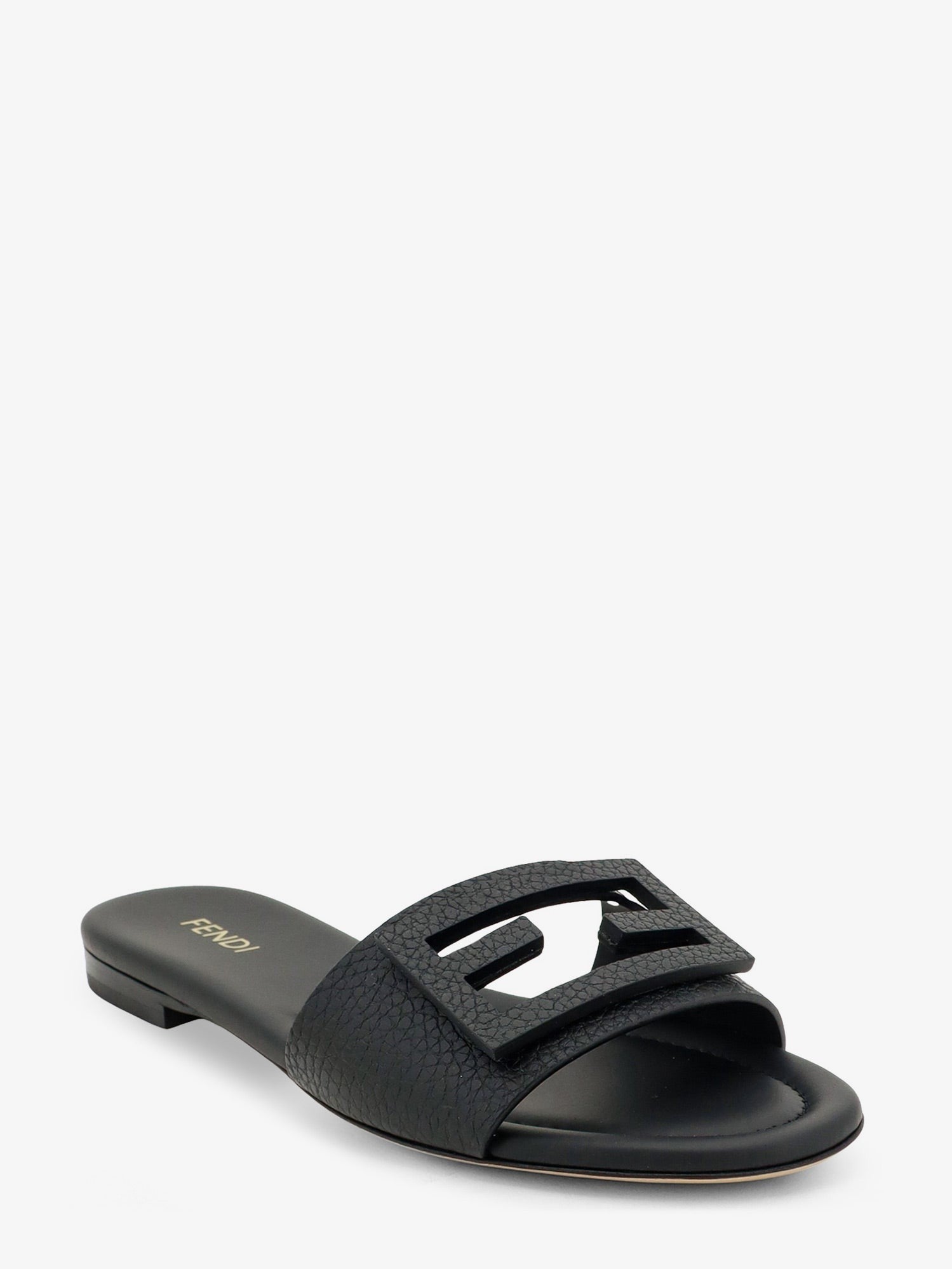 Fendi Women's Leather Tube Sandals Black