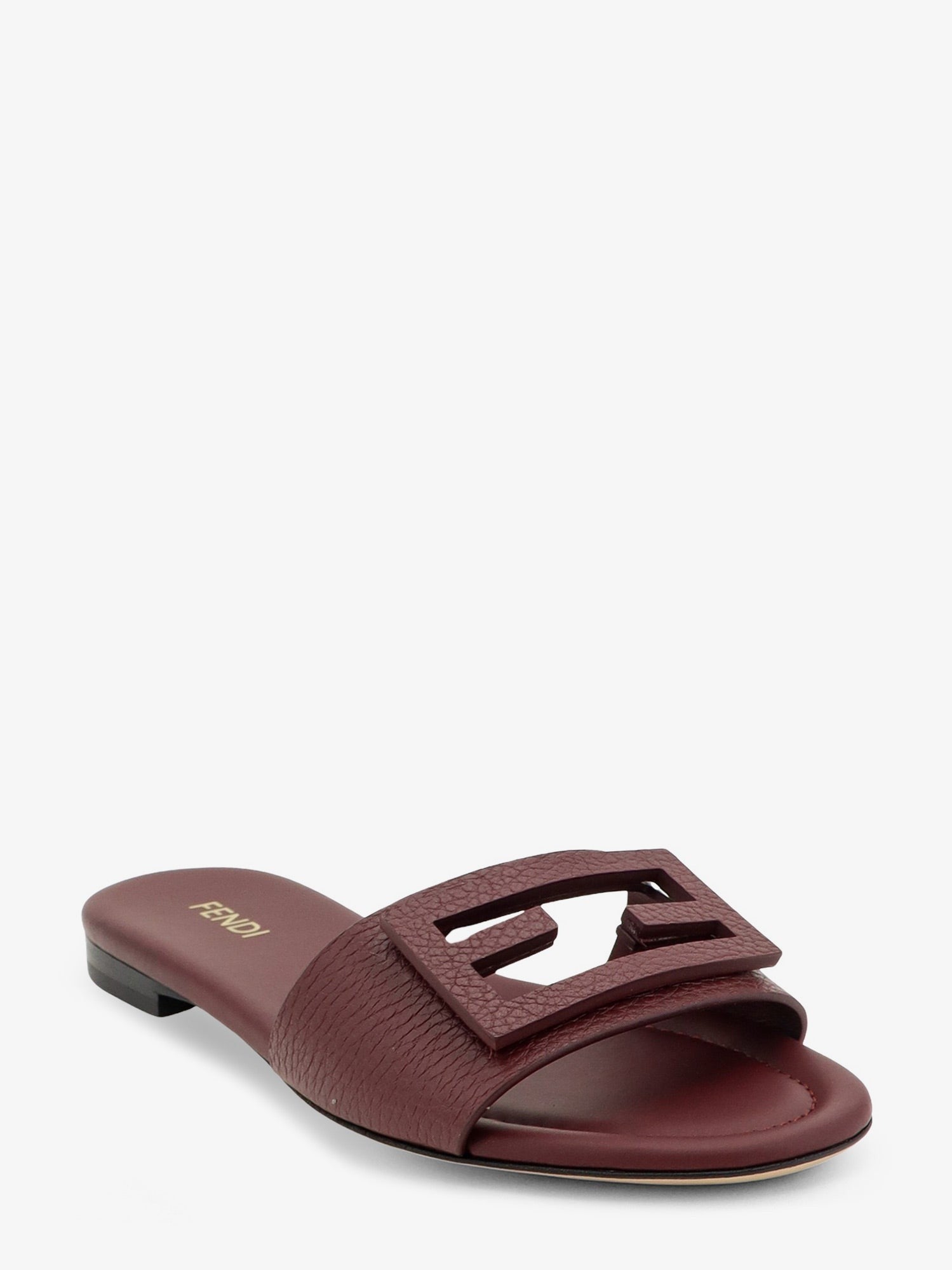 Fendi Women's Leather Tube Sandals Red