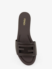 Fendi Women's Leather Tube Sandals Black