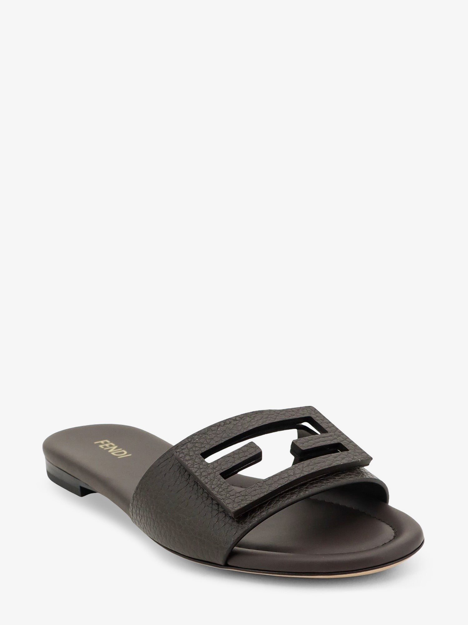 Fendi Women's Leather Tube Sandals Black