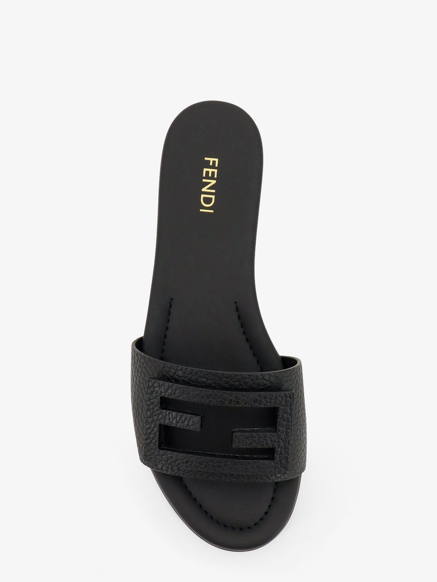 Fendi Women's Leather Tube Sandals Black