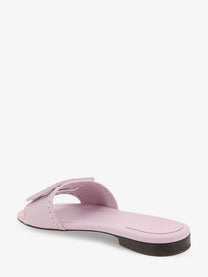 Fendi Women's Leather Tube Sandals ANEMONE