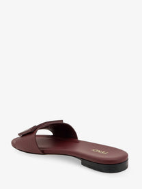 Fendi Women's Leather Tube Sandals Red
