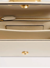 Valentino Women's Leather Vlogo Shoulder Bag White