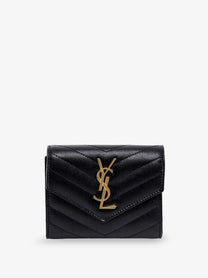 Saint Laurent Women's Leather Wallet Black