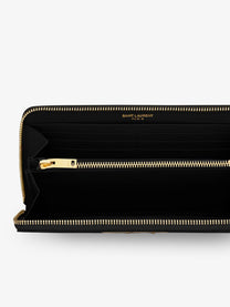 Saint Laurent Women's Leather Wallet Black