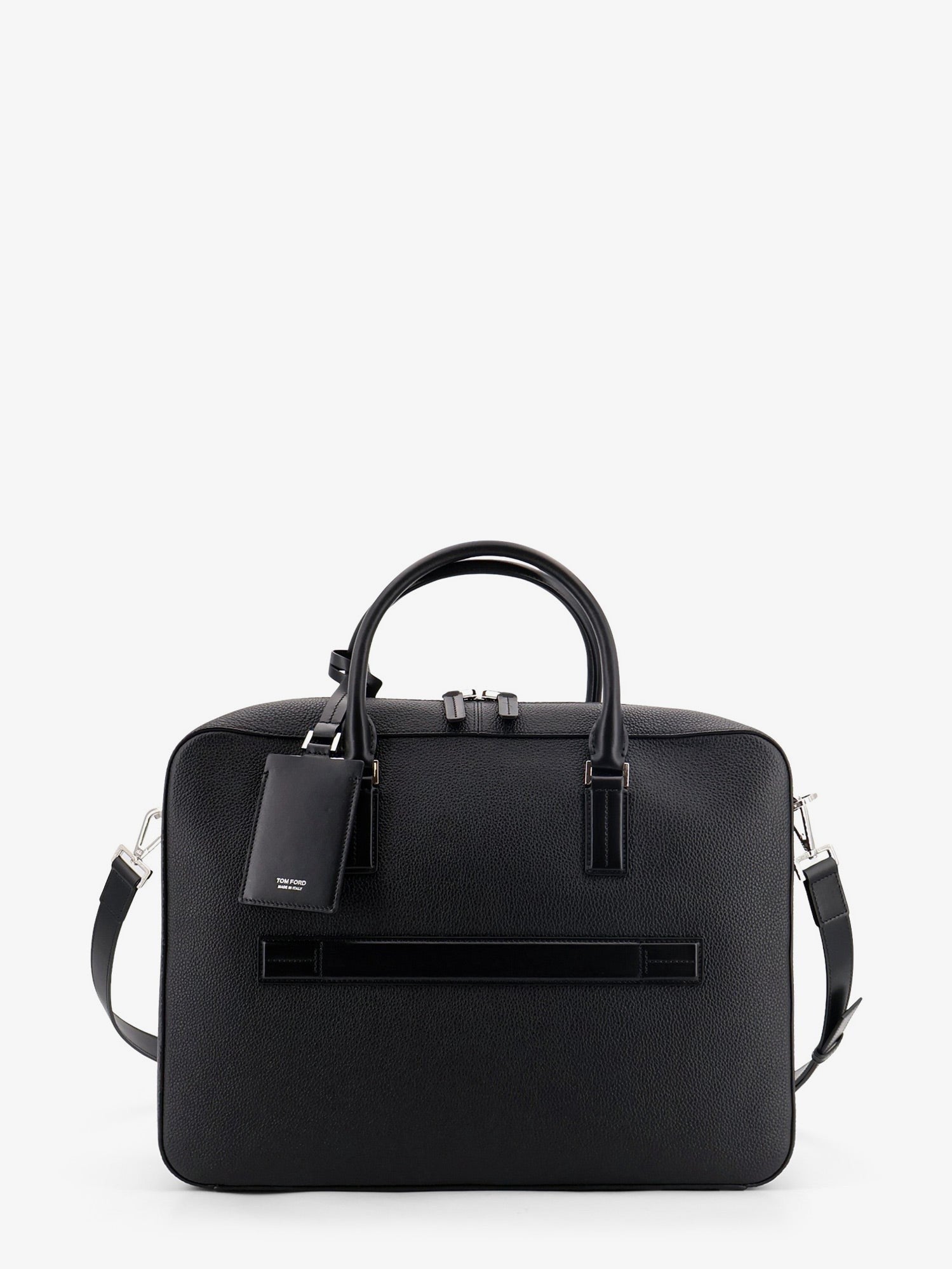 Tom Ford Men's Leather Work Bag Black
