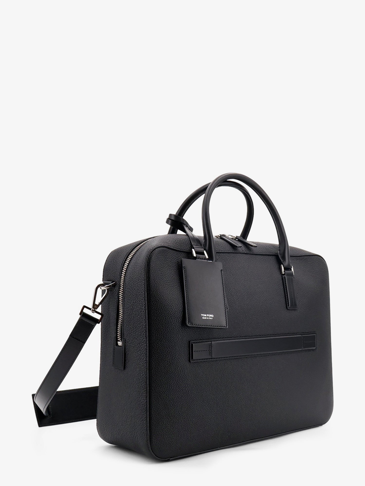 Tom Ford Men's Leather Work Bag Black