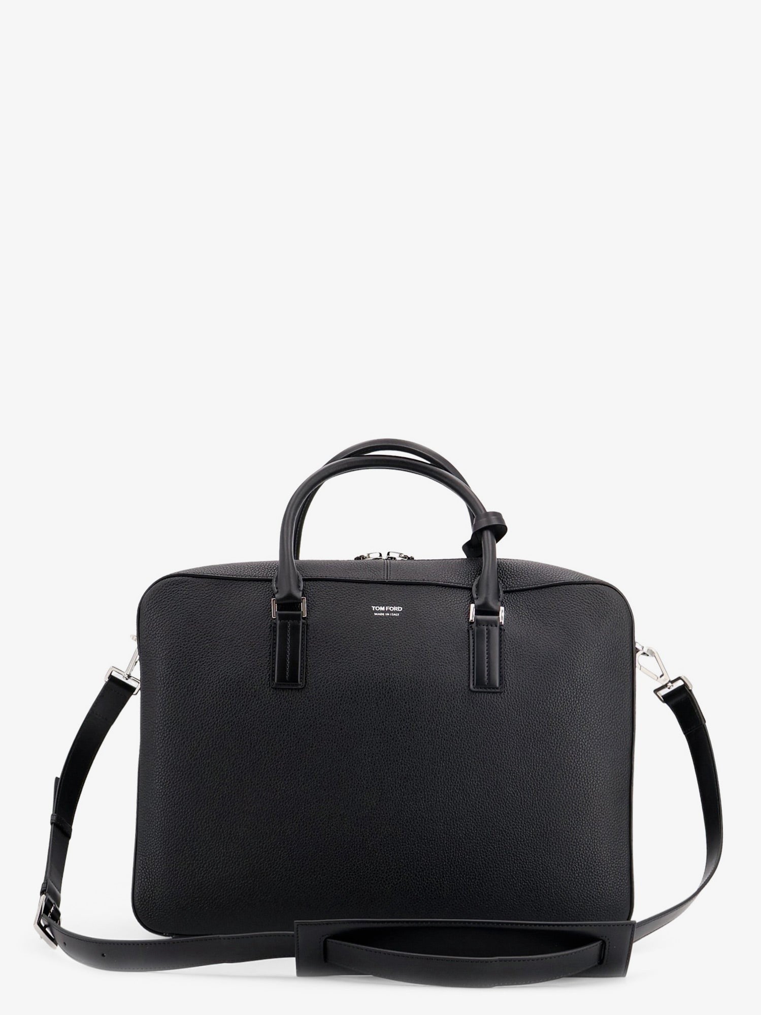 Tom Ford Men's Leather Work Bag Black