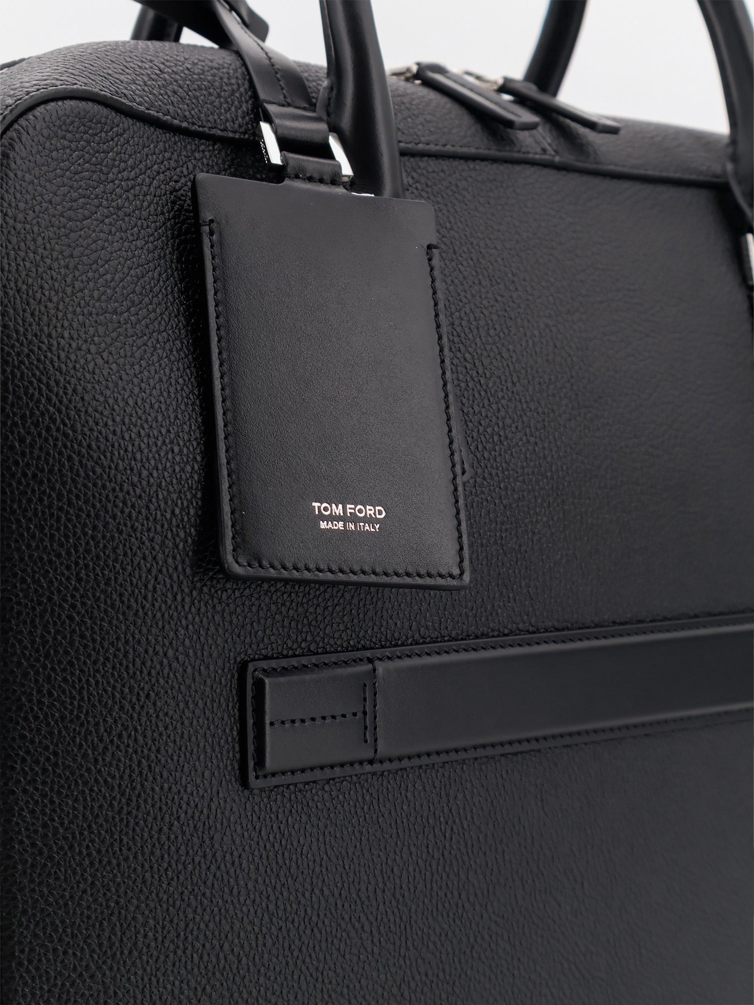 Tom Ford Men's Leather Work Bag Black