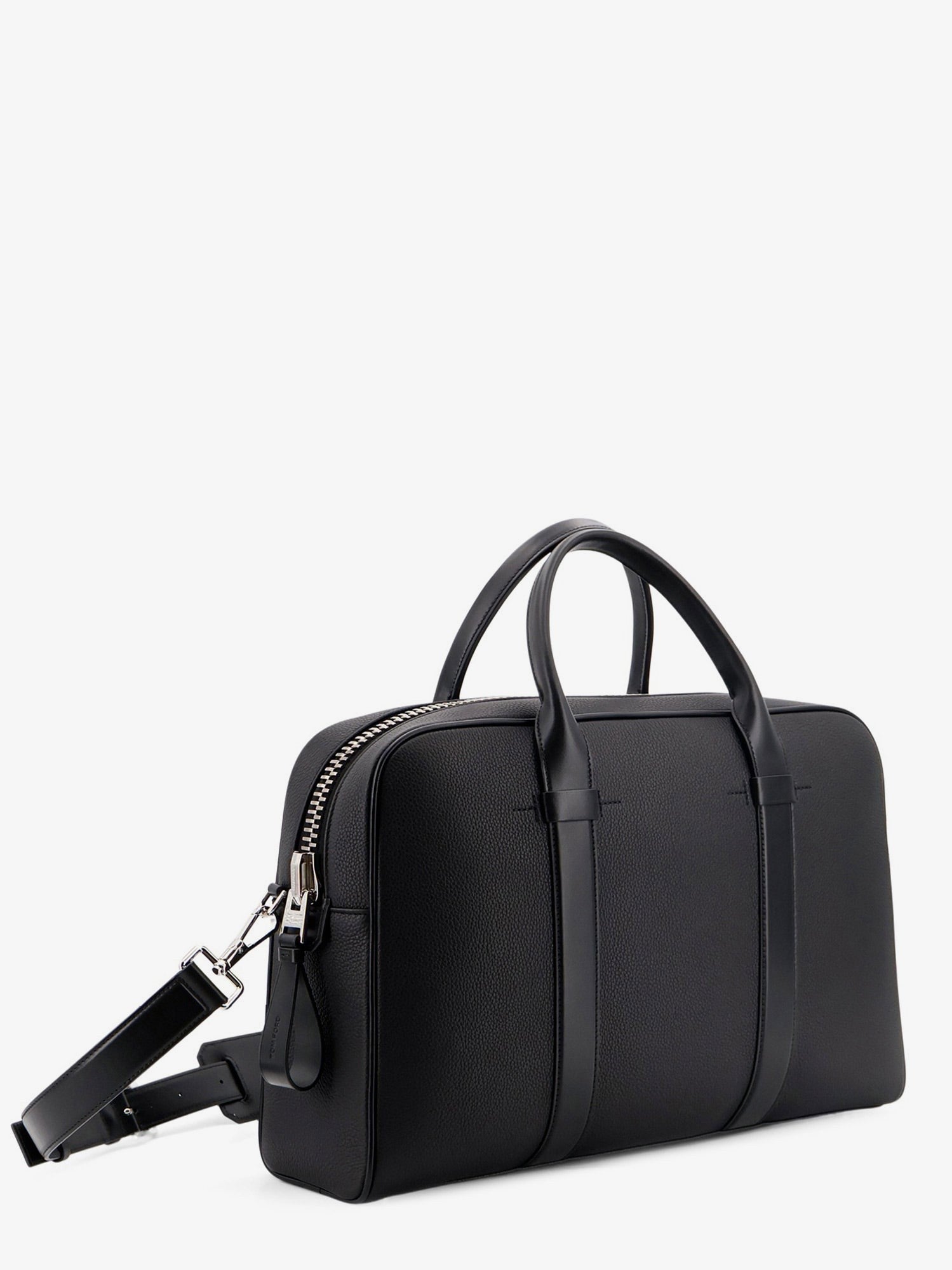 Tom Ford Men's Leather Work Bag Black