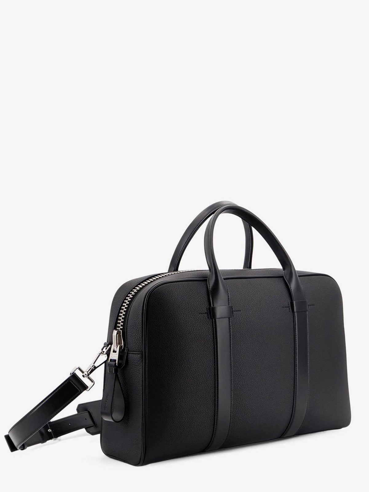 Tom Ford Men's Leather Work Bag Black, view 3