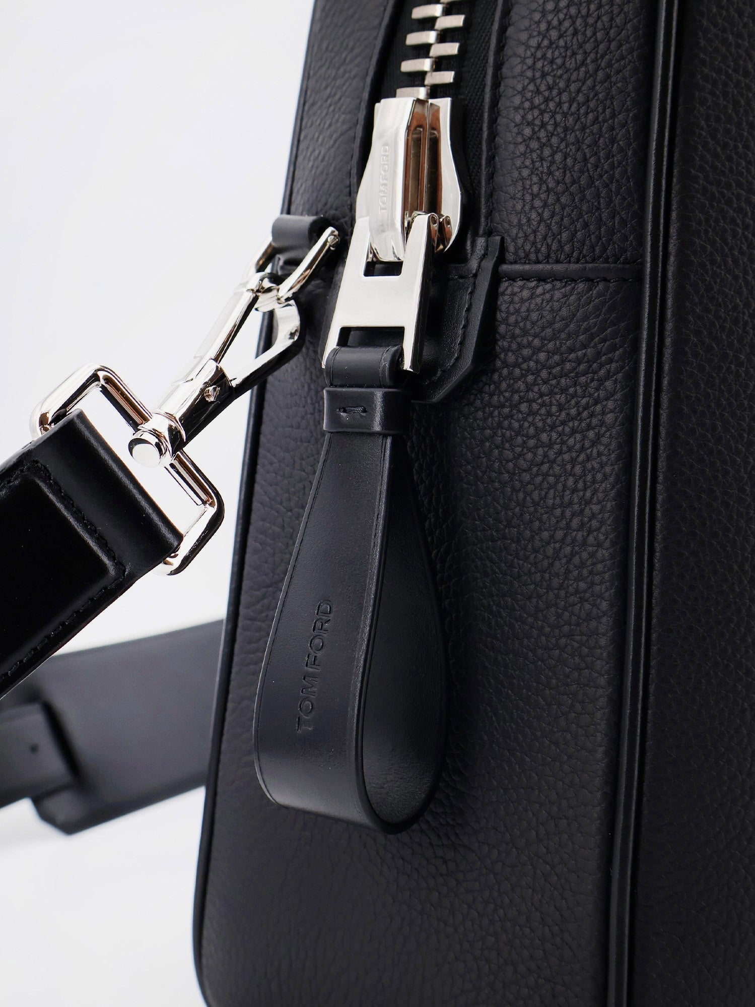 Tom Ford Men's Leather Work Bag Black
