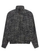 DARKPARK Lee Bouclé Wool Bomber Jacket White