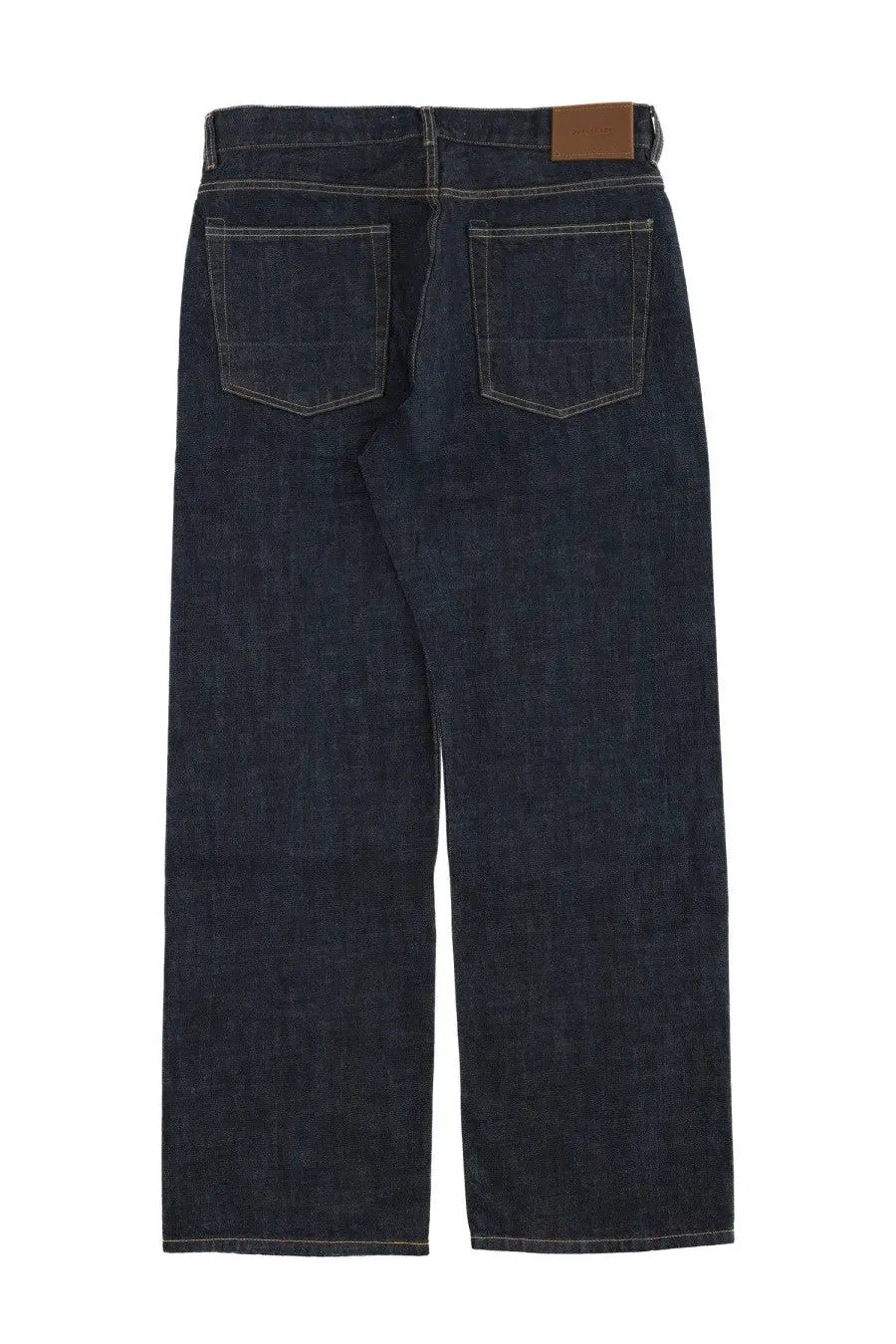 Our Legacy men’s jeans third cut blue dark indigo denim with straight-leg cut and contrasting light stitching