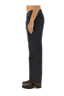 Our Legacy men’s jeans third cut grey dark-wash denim with straight-leg cut and classic five-pocket design