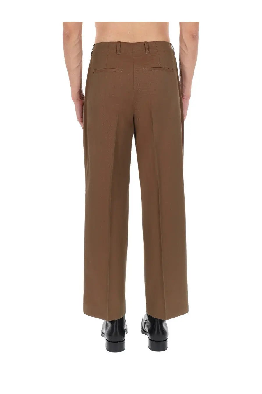 Our Legacy Men's Pleated Tailored Trousers Brown, view 5