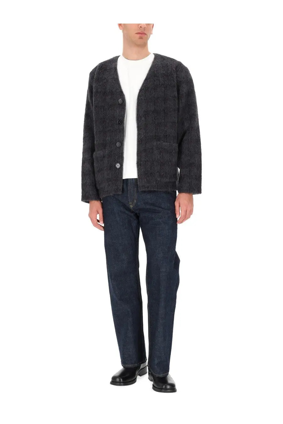 Our Legacy Men's Wool Blend Cardigan Grey, view 2