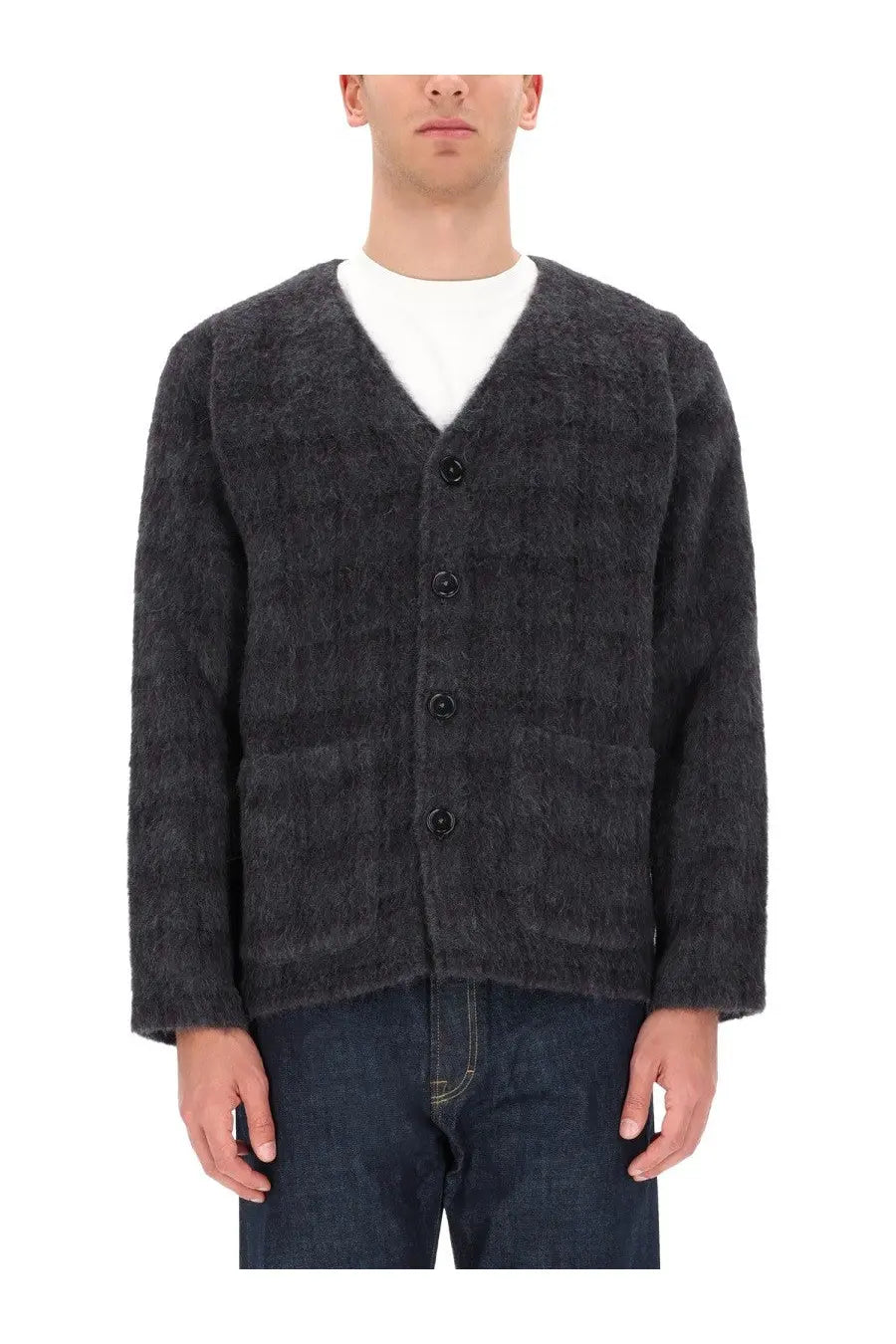 Our Legacy Men's Wool Blend Cardigan Grey, view 5