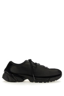 Our Legacy unisex Klove sneaker black with black patent leather and chunky sculpted sole with matching laces
