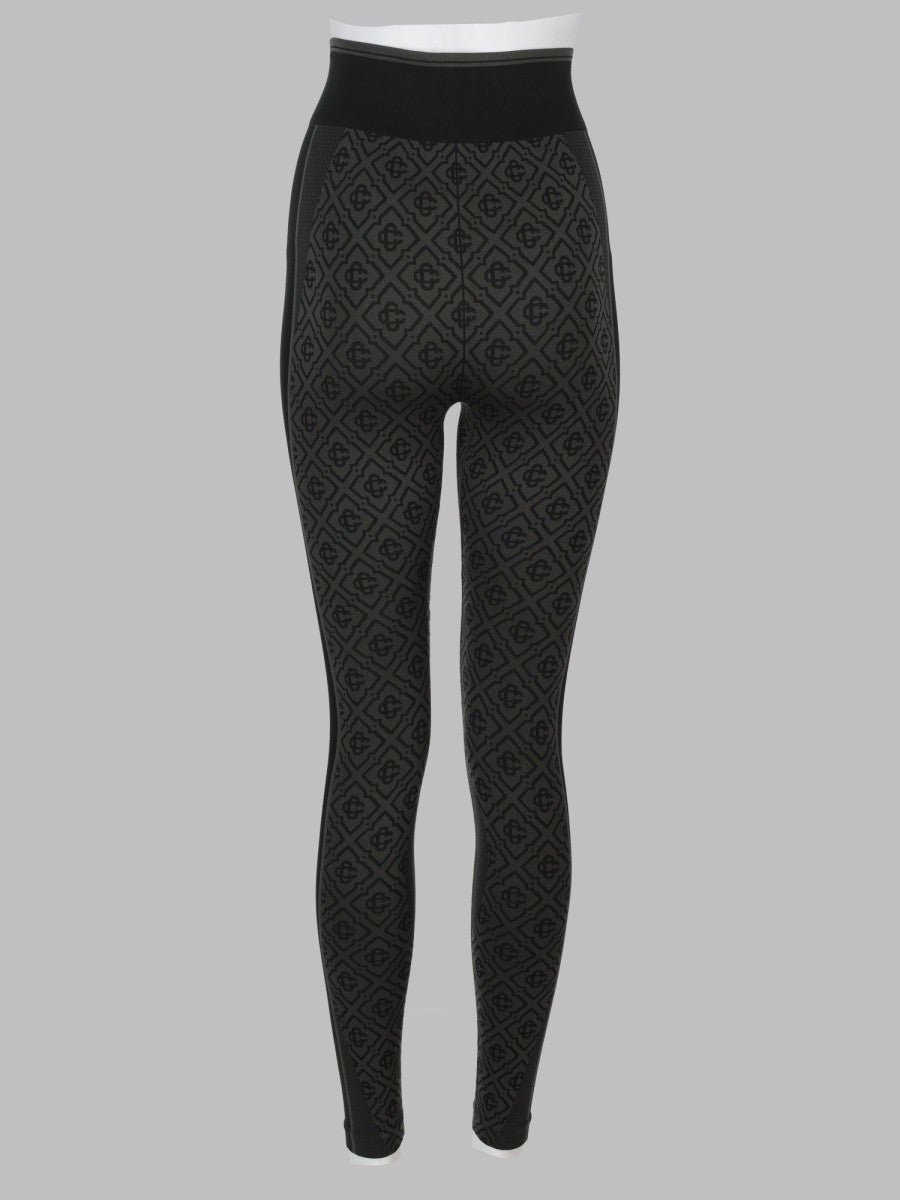 Casablanca Women's Leggings Monogram Senza Cuciture Grey