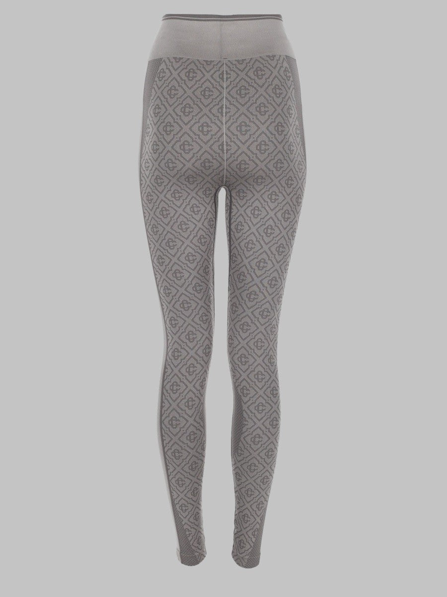 Casablanca Women's Leggings Senza Cuciture Con Motivo Monogram Grey