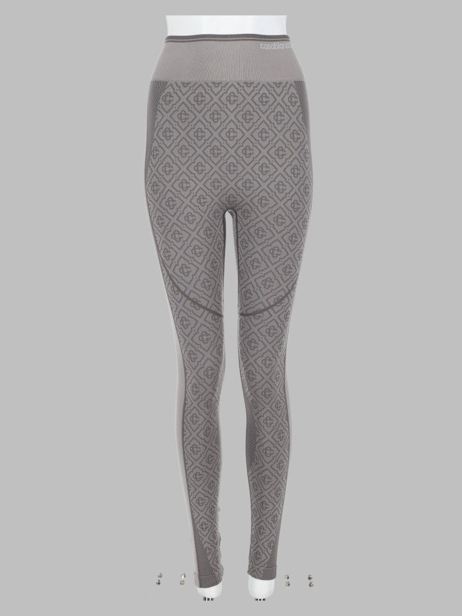 Casablanca Women's Leggings Senza Cuciture Con Motivo Monogram Grey