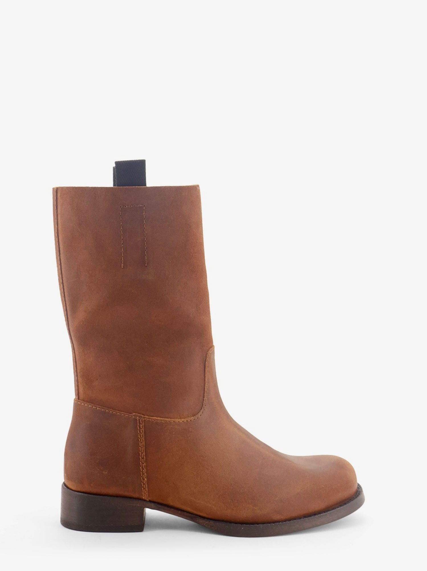 JUDE Women's Leif Distressed Leather Boots Beige